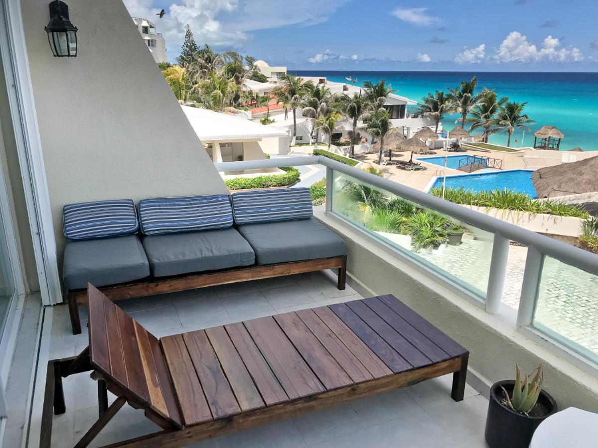 Beach Apartment With Terrace Ocean View, Brisas Cancun 1 Bdrm Hotel Zone Eksteriør bilde
