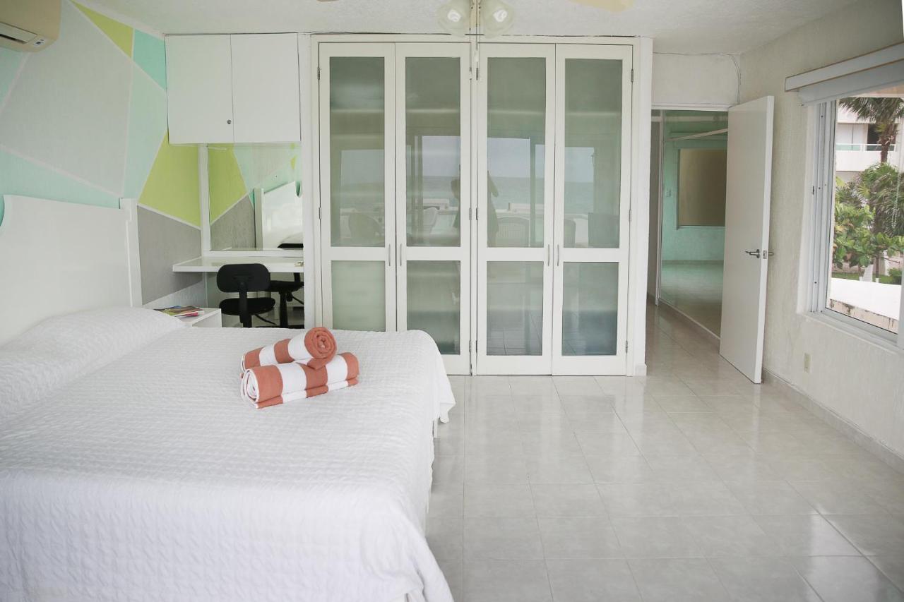 Beach Apartment With Terrace Ocean View, Brisas Cancun 1 Bdrm Hotel Zone Eksteriør bilde