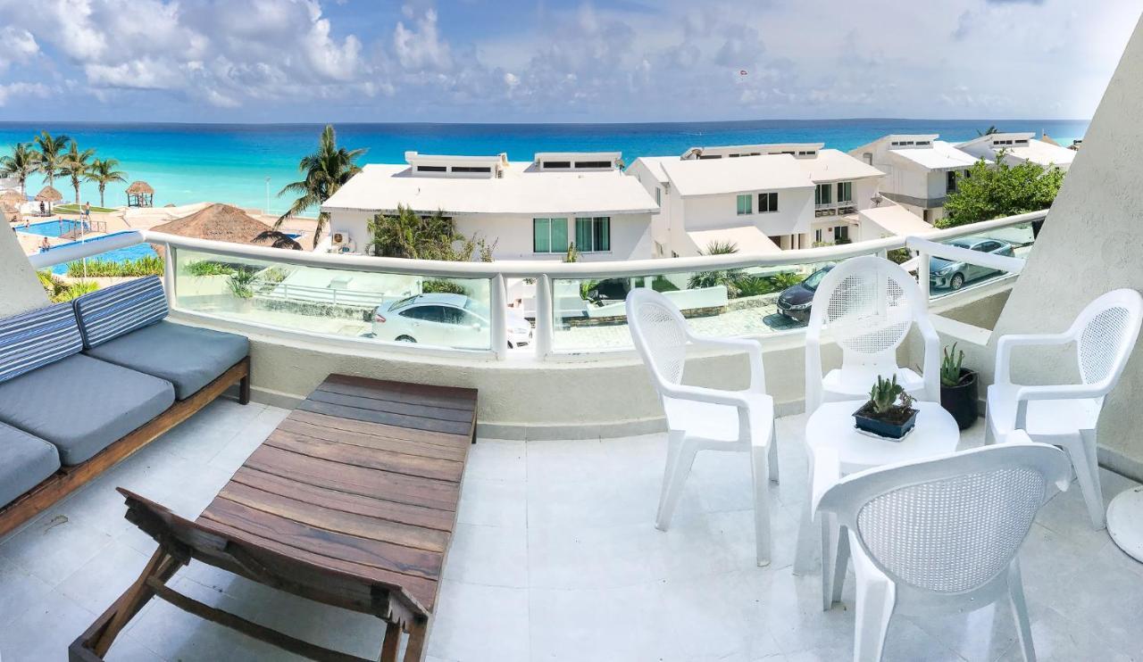 Beach Apartment With Terrace Ocean View, Brisas Cancun 1 Bdrm Hotel Zone Eksteriør bilde