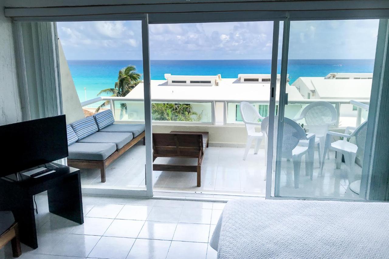 Beach Apartment With Terrace Ocean View, Brisas Cancun 1 Bdrm Hotel Zone Eksteriør bilde
