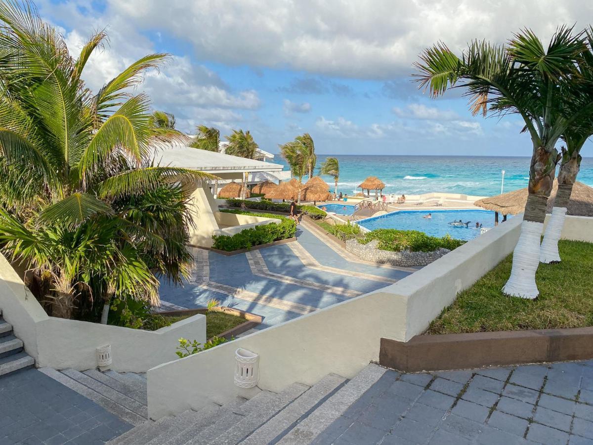 Beach Apartment With Terrace Ocean View, Brisas Cancun 1 Bdrm Hotel Zone Eksteriør bilde